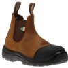 Men Blundstone | Blundstone 169 - Work & Safety Rubber Toe Cap Crazy Horse Brown Boot