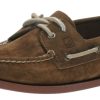 Men Sperry | Men'S Authentic Original Sahara Brown Leather Two Eye Boat Shoe