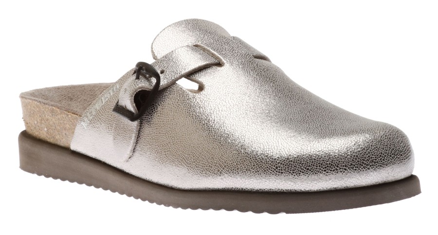 Women Mephisto | Halina Metallic Silver Clog