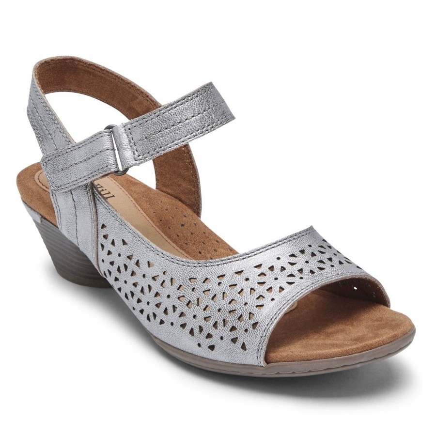 Women Cobb Hill | Laurel Metallic Perforated Sandal