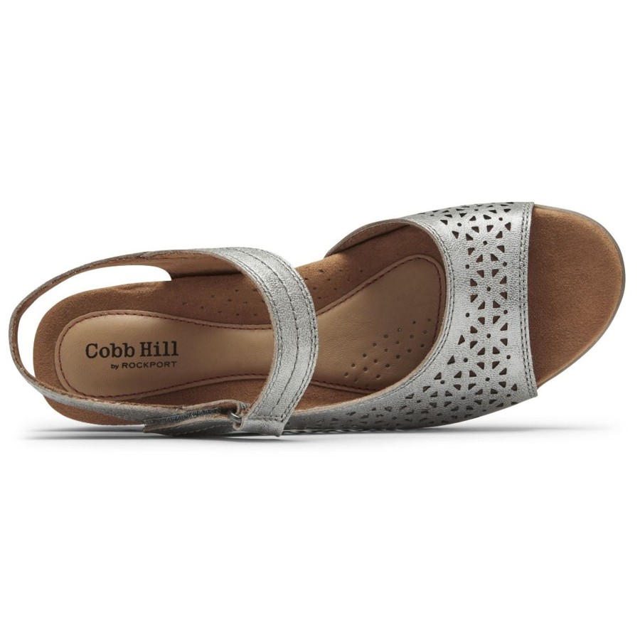 Women Cobb Hill | Laurel Metallic Perforated Sandal