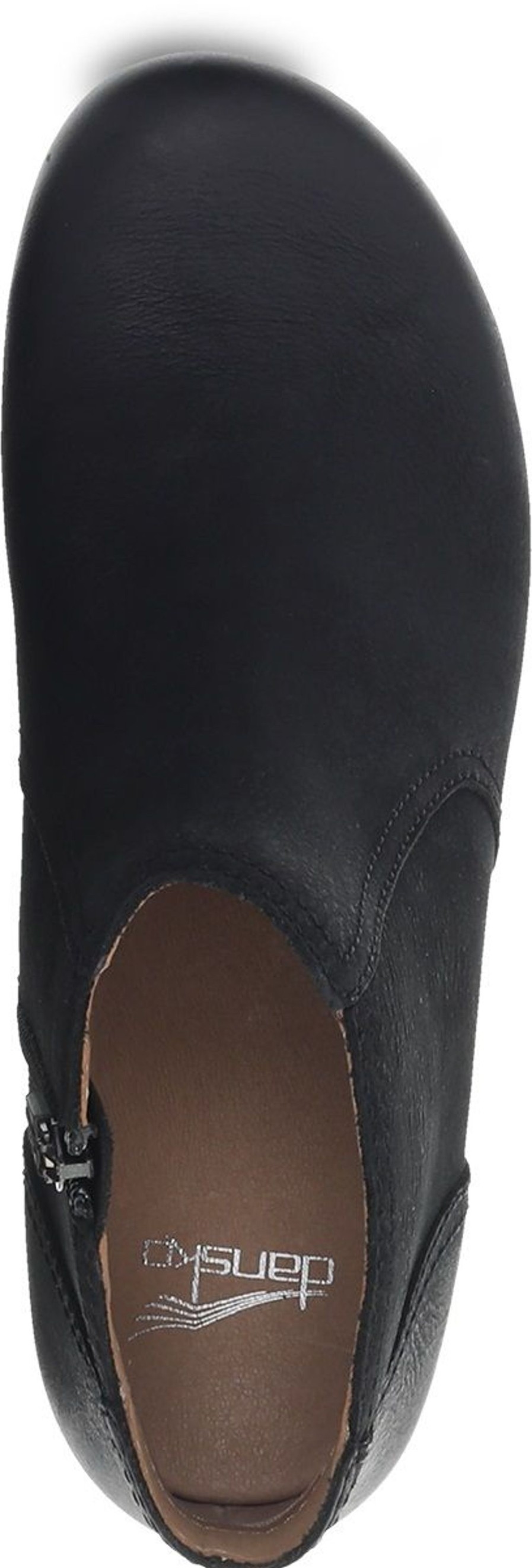 Women Dansko | Barbara Black Burnished Nubuck Leather Ankle Boot