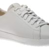 Men Cole Haan | Grandpru00F8 White Leather Lace-Up Tennis Sneaker