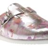 Women Mephisto | Halina Pink Silver Leather Clog