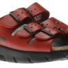 Women Mephisto | Zach Red Leather Slide Sandal