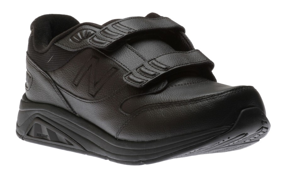 Men New Balance | Mw928Hb3 Black Leather Velcro Walking Shoe