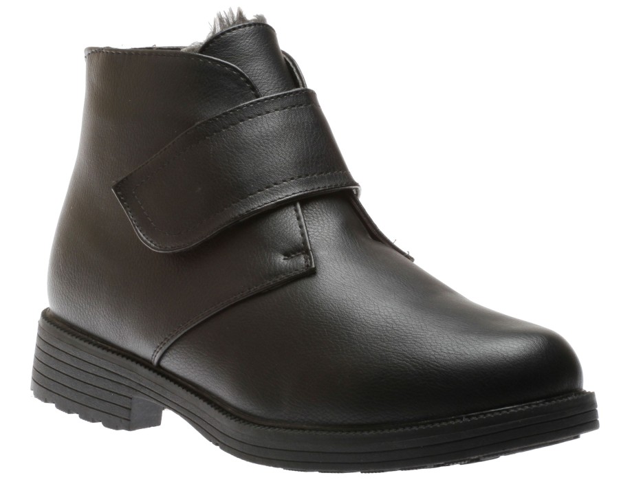 Men Shoe tech | Velcro Ice Grip Black Winter Boot