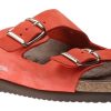 Women Mephisto | Harmony Coral Nubuck Leather Slide Sandal