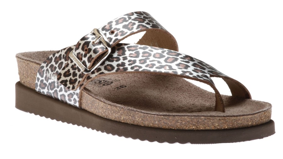 Women Mephisto | Helen Panthera Brown Thong Sandal