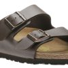 Men Birkenstock | Arizona Birko-Flor Dark Brown Slide Sandal