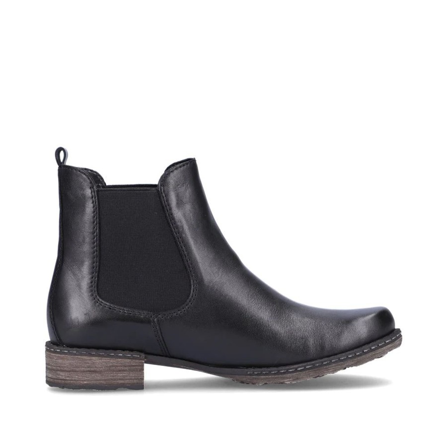 Women Remonte | Odeon Black Leather Chelsea Boot