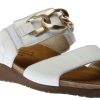 Women Naot | Victoria White Leather Embellished Slide Sandal