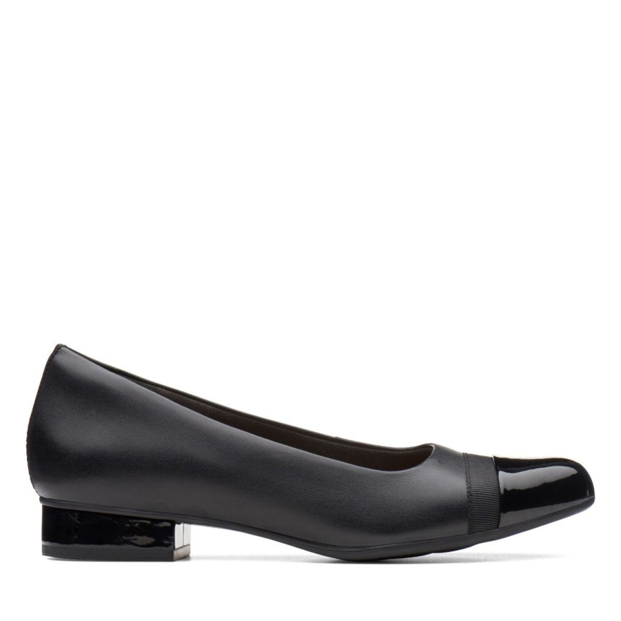 Women Clarks | Juliet Monte Black Leather Slip-On