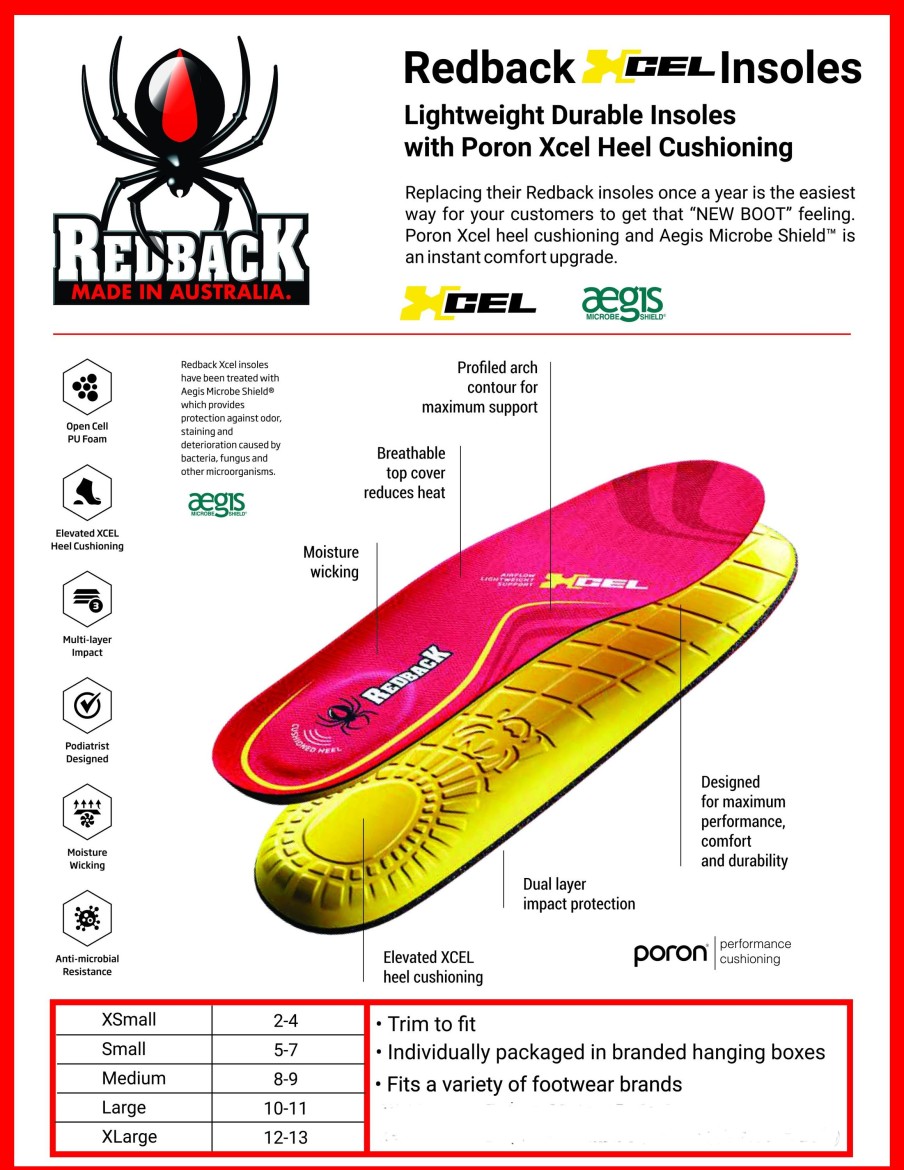 Accessories Redback | Redback Xcel Insole