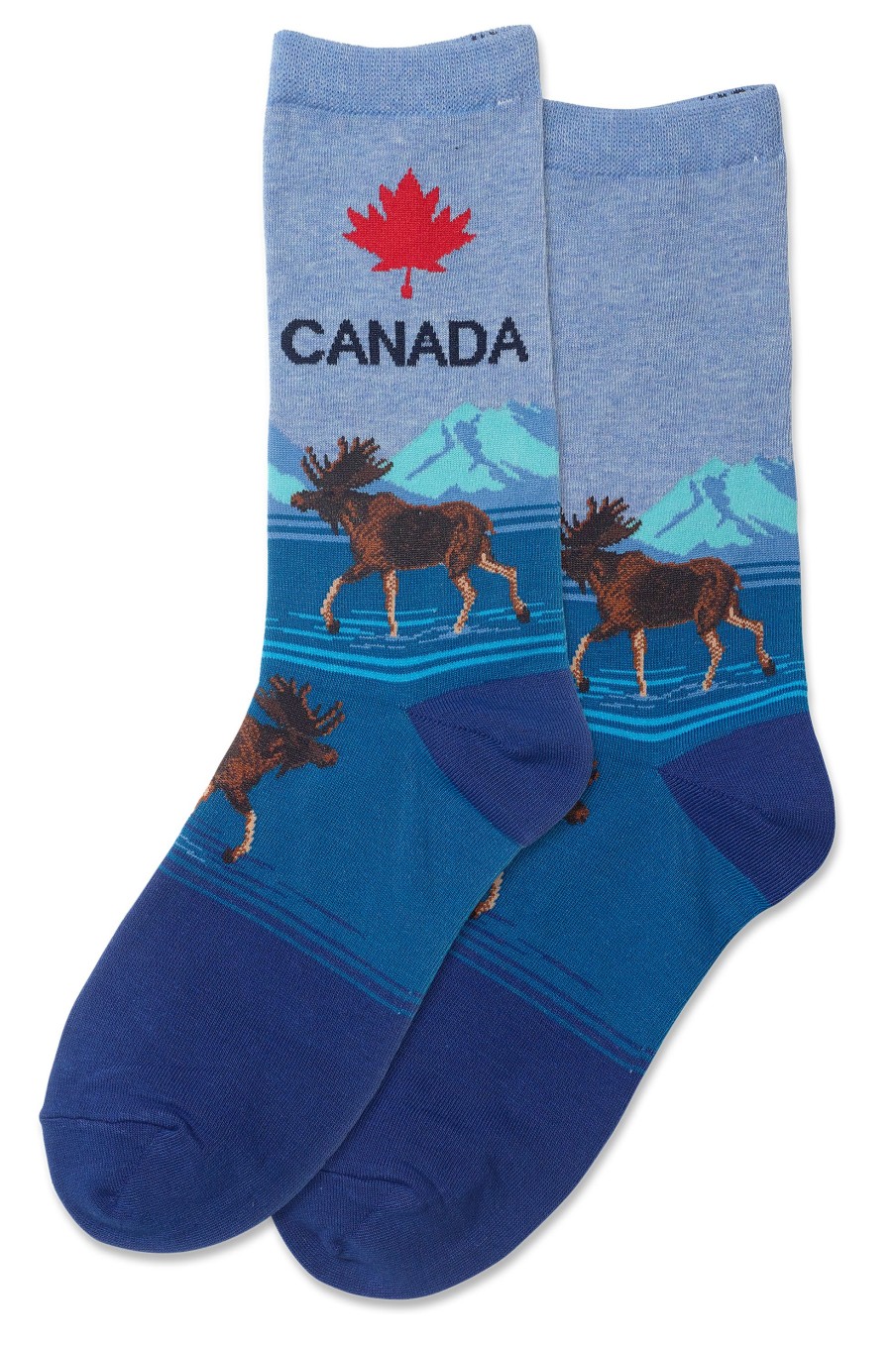 Accessories Hotsox | Hotsox Women'S Canada Blue Crew Socks