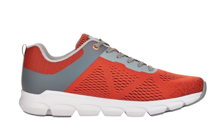 Men R EVOLUTION | Sportec13 Orange Grey Lace-Up Walking Shoe