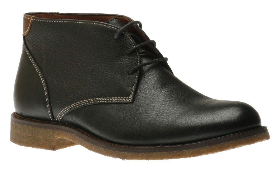 Men Johnston & Murphy | Copeland Black Leather Chukka Boot