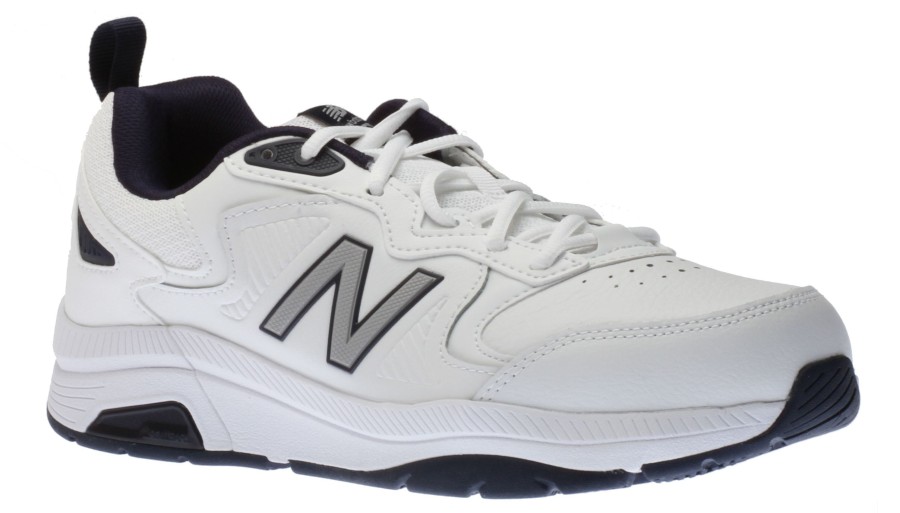 Men New Balance | Mx857Wn3 White Leather Cross-Training Shoe