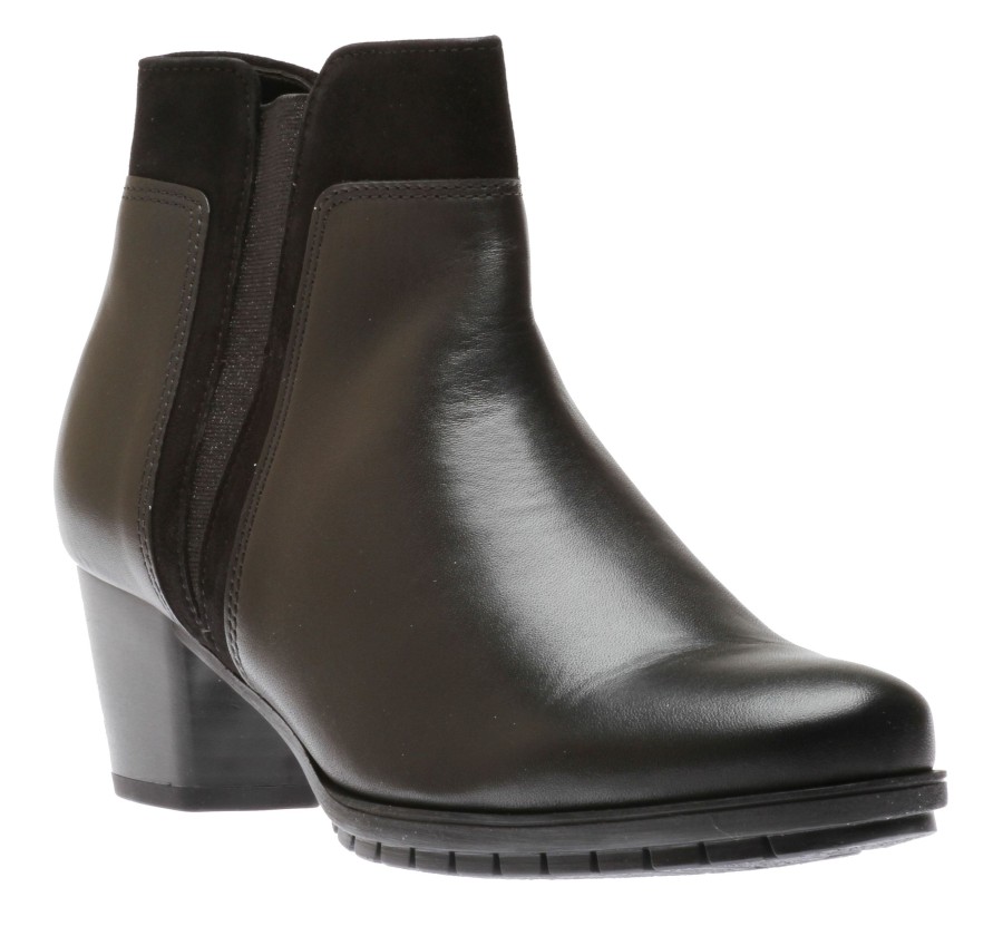 Women Gabor | 36.601.57 Palma Black Leather Ankle Boot