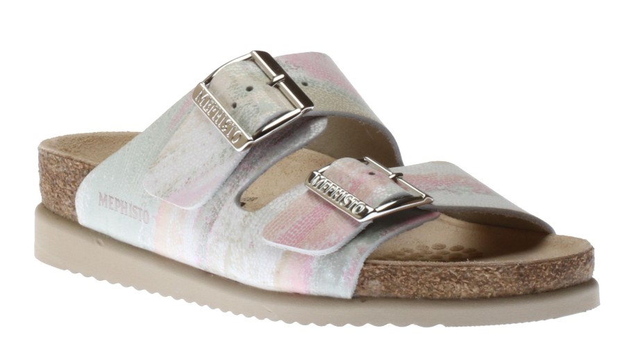 Women Mephisto | Hester Multicolour Pastel Slide Sandal