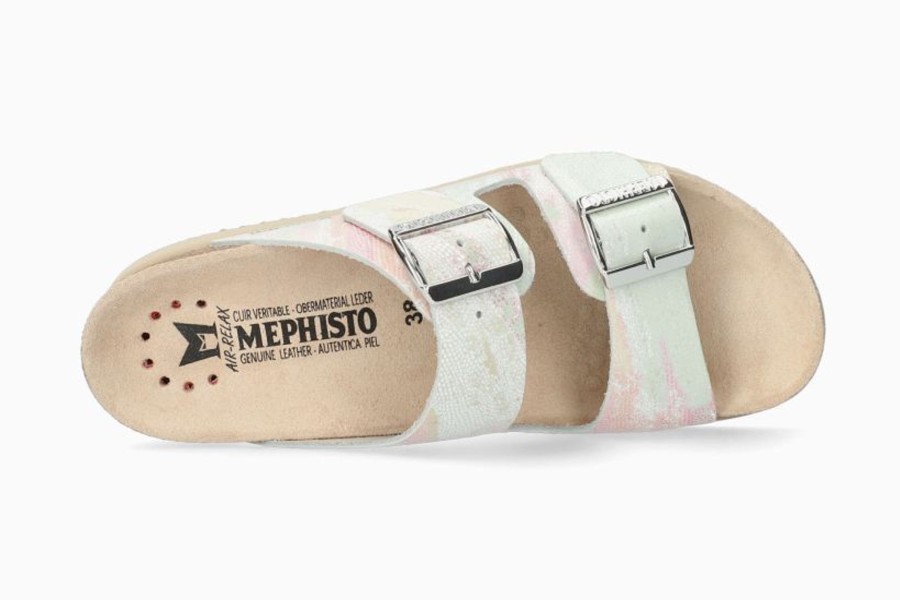 Women Mephisto | Hester Multicolour Pastel Slide Sandal