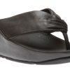 Women Fit Flop | Twiss Black Leather Thong Sandal