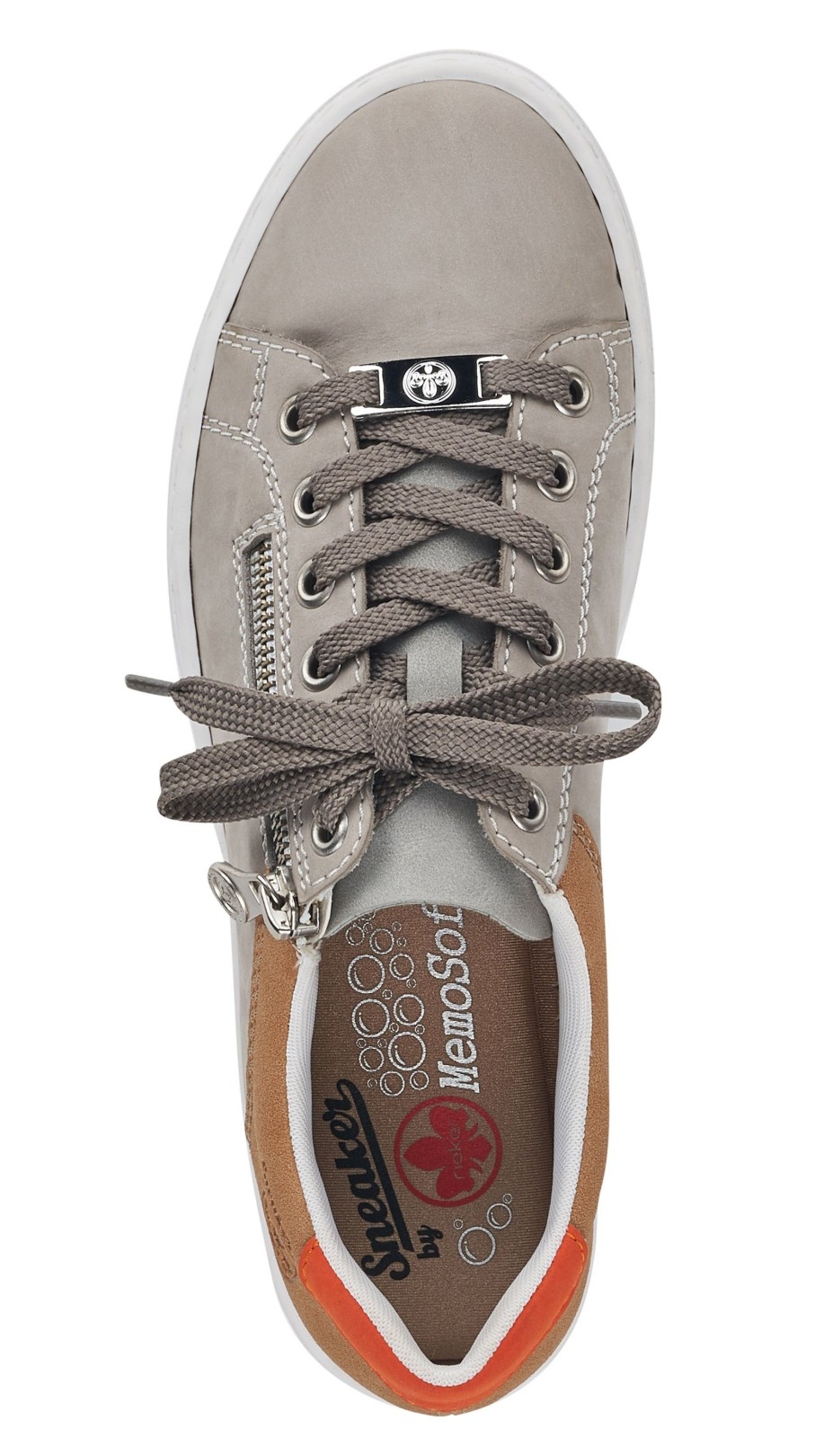 Women Rieker | Columbo Grey Multicolour Lace-Up Sneaker