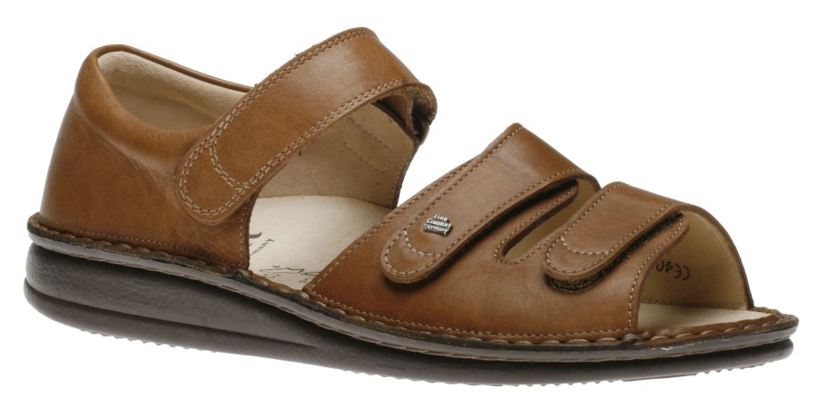 Men Finn Comfort | Baltrum Brown Leather Sandal