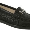 Women SAS Shoes | Metro Black Nero Snake Slip On Loafer