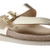 Women Mephisto | Helen Mix Gold Flash Leather Thong Sandal