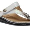 Women Finn Comfort | Alexandria White Leather Thong Sandal