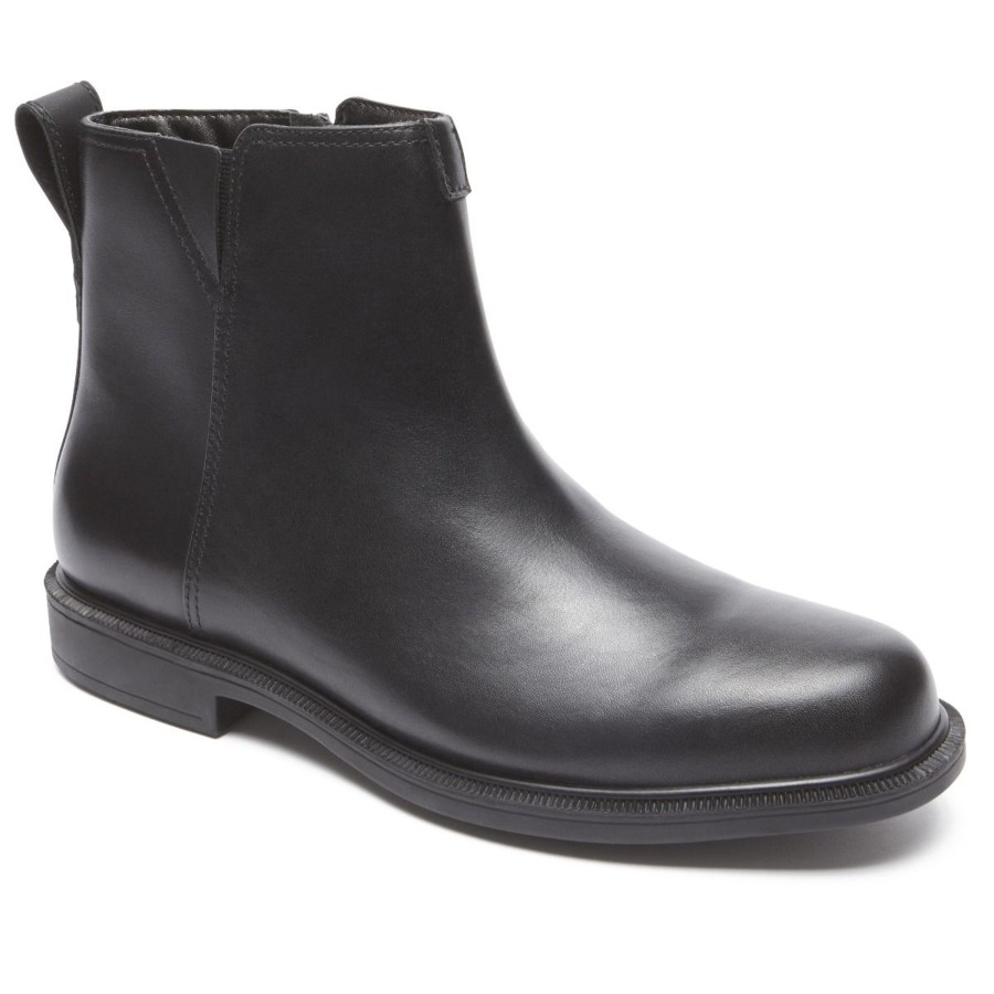 Men Dunham | James Black Leather Waterproof Chelsea Boot