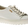 Women Ecco | Women'S Soft 7 White Lace-Up Sneaker