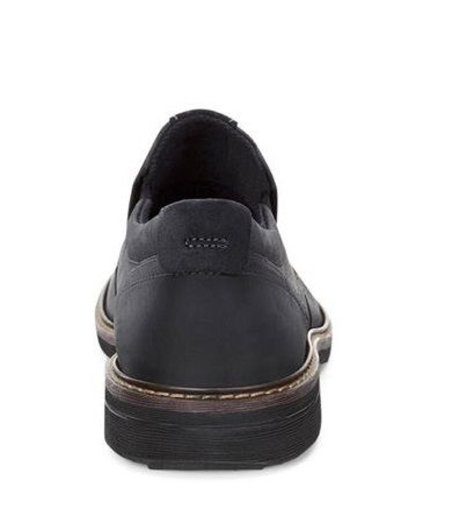 Men Ecco | Turn Black Leather Gore-Tex Waterproof Slip-On Shoe