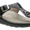 Women SAS Shoes | Sanibel Black Snake Thong Sandal