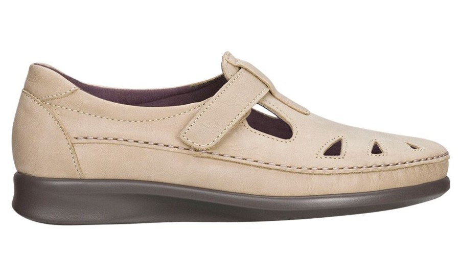 Women SAS Shoes | Roamer Sage Nubuck Leather Slip-On Loafer