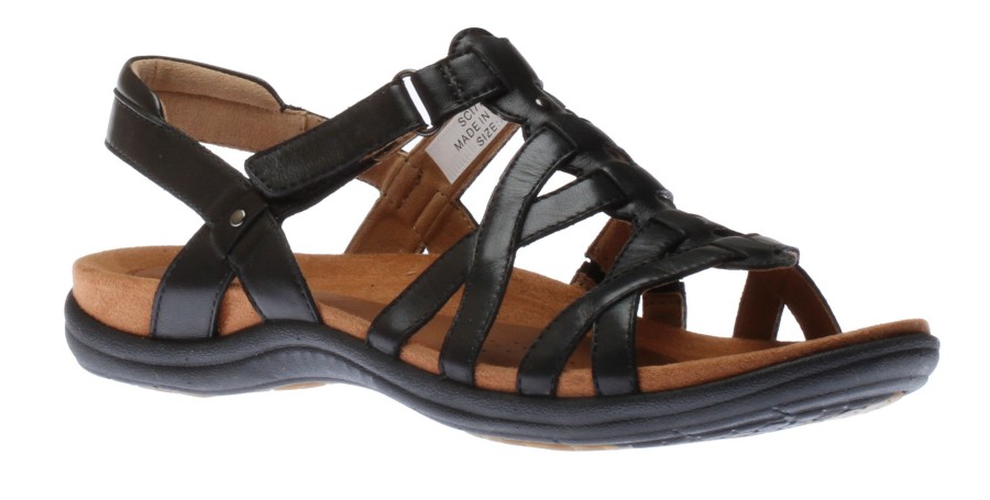 Women Cobb Hill | Rubey Woven Black Leather Sandal