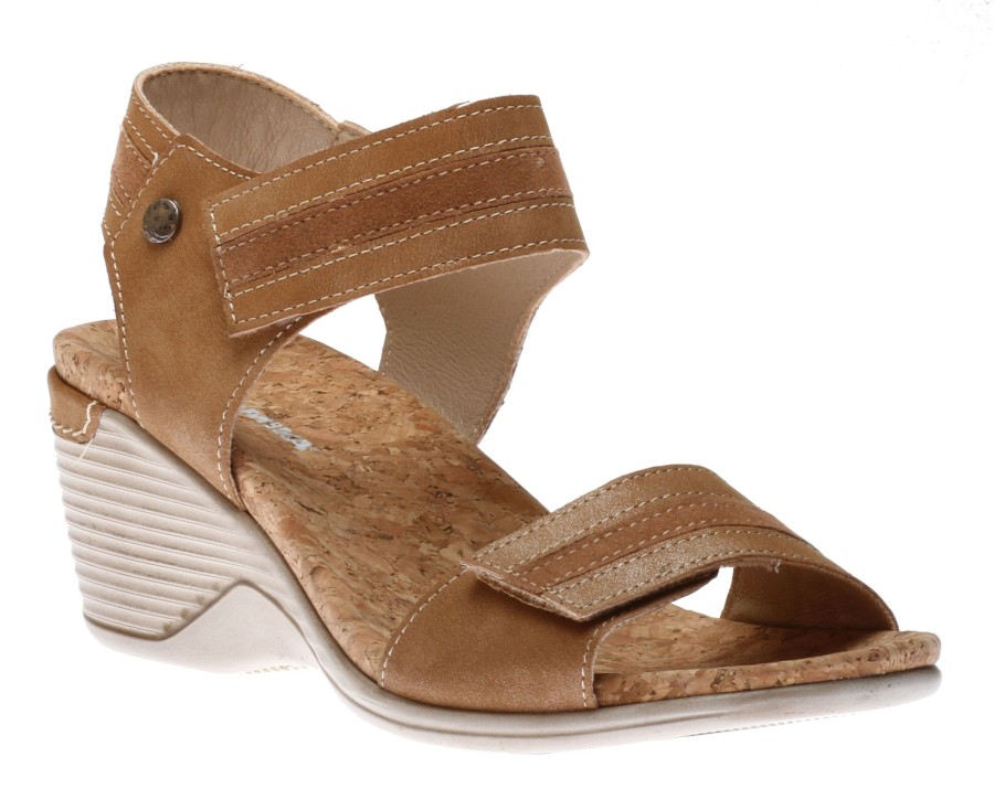 Women Romika | Calgary 03 Tan Brown Wedge Sandal