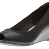 Women Clarks | Mallory Charm Black Leather Pump