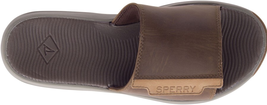 Men Sperry | Whitecap Brown Slide Sandal