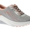 Women Dansko | Pace Light Grey Mesh Lace-Up Walking Shoe