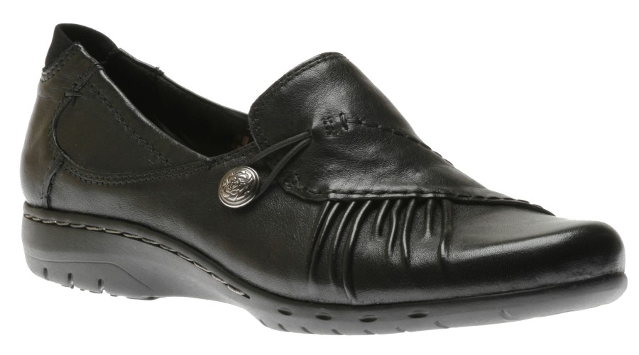 Women Cobb Hill | Paulette Black Slip-On Flat