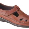 Women SAS Shoes | Roamer Chestnut Brown Leather Slip-On Loafer