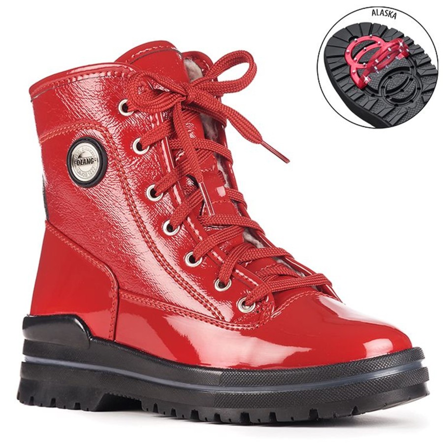 Women Olang | Sound Red Patent Winter Boot