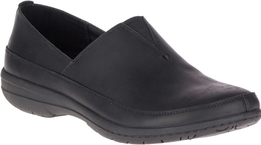 Women Merrell | Encore Kassie Black Leather Loafer