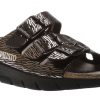 Women Mephisto | Zach Zebra Black Slide Sandal